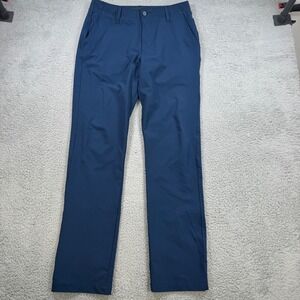 Under Armour Men 33x33 Tech Pants Loose Fit Navy Blue Golf Athletic Casual